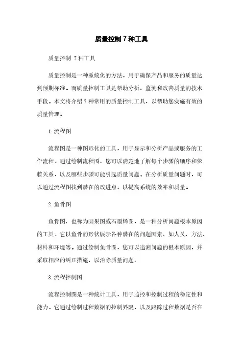 质量控制 7种工具