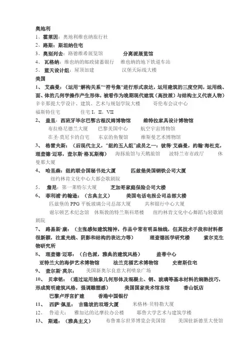 建筑设计初步——著名建筑师