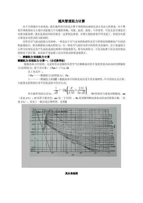 风管阻力计算