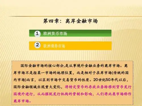 第四章 离岸金融市场