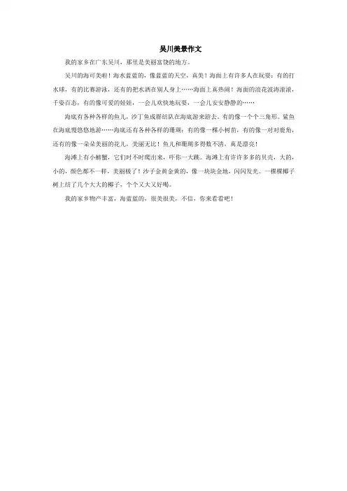 吴川美景作文