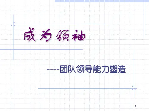 领导力与团队建设ppt课件