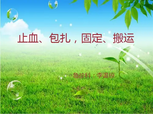 止血、包扎、固定、搬运法