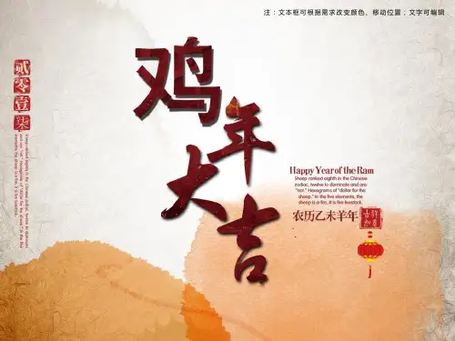 中国风鸡年PPT模板