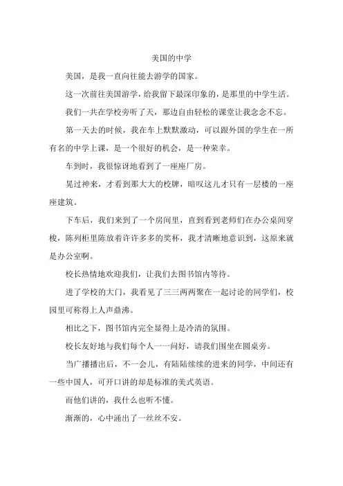 美国的中学-作文