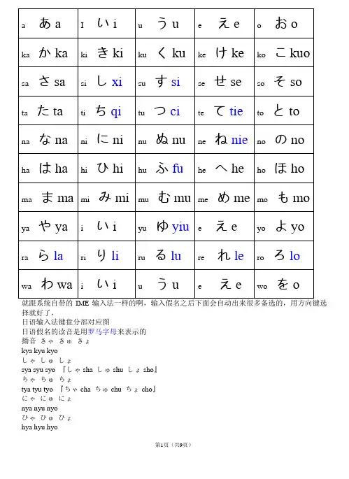 日语输入法