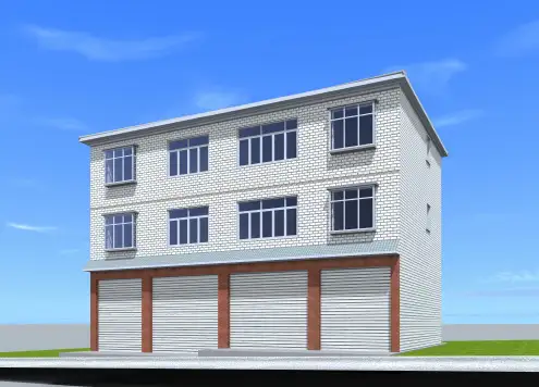 16x10米三层临街门面楼房建筑平面图户型图一梯两户图纸结构水电全套施工图