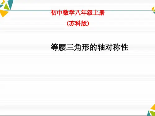 苏科版八年级数学上册第二章轴对称图形等腰三角形的轴对称性课件(共20张)