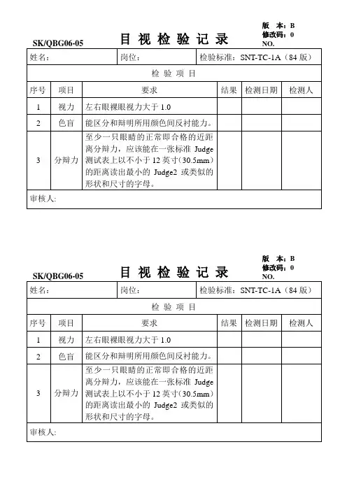 SKQBG06-05目视检验记录-B0