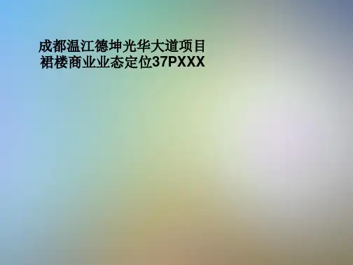 成都温江德坤光华大道项目裙楼商业业态定位37PXXX