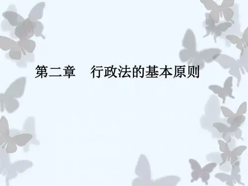 行政法的基本原则