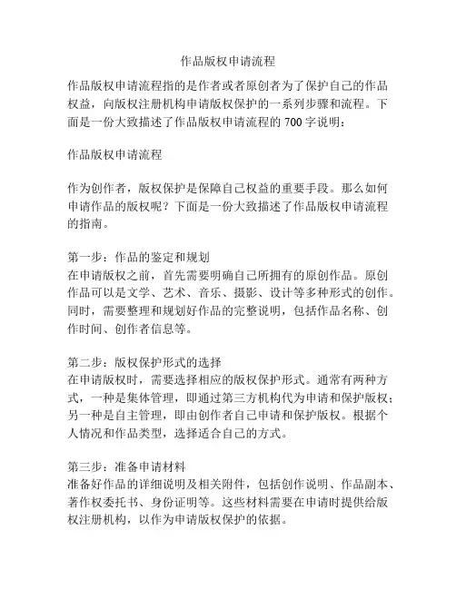 作品版权申请流程