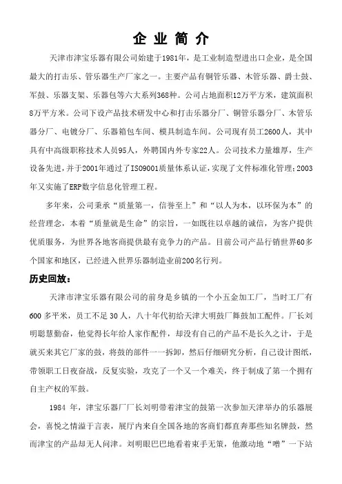 津宝乐器简介
