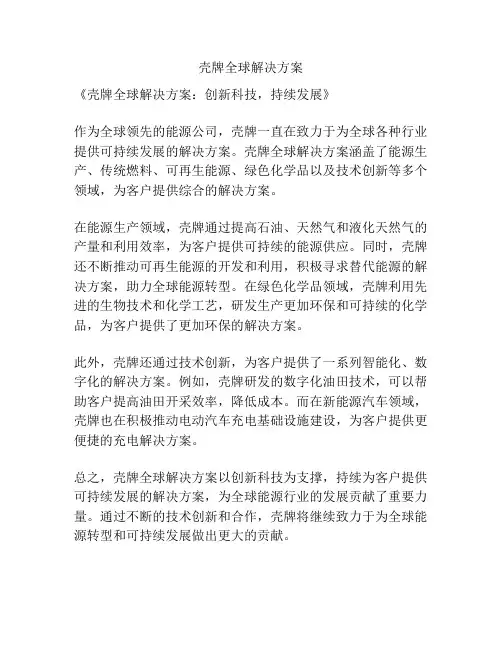 壳牌全球解决方案