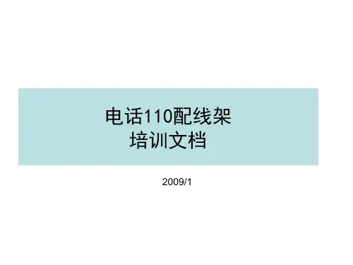 电话110配线架培训