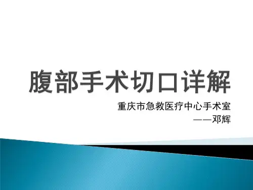 腹壁切口详解