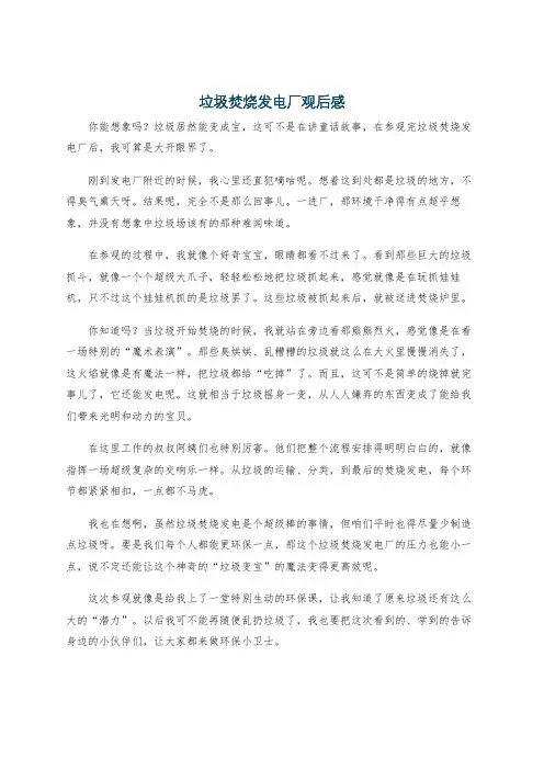 垃圾焚烧发电厂观后感