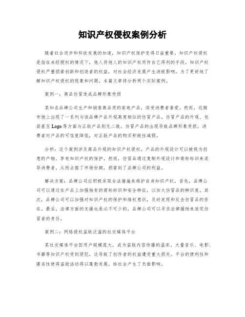 知识产权侵权案例分析