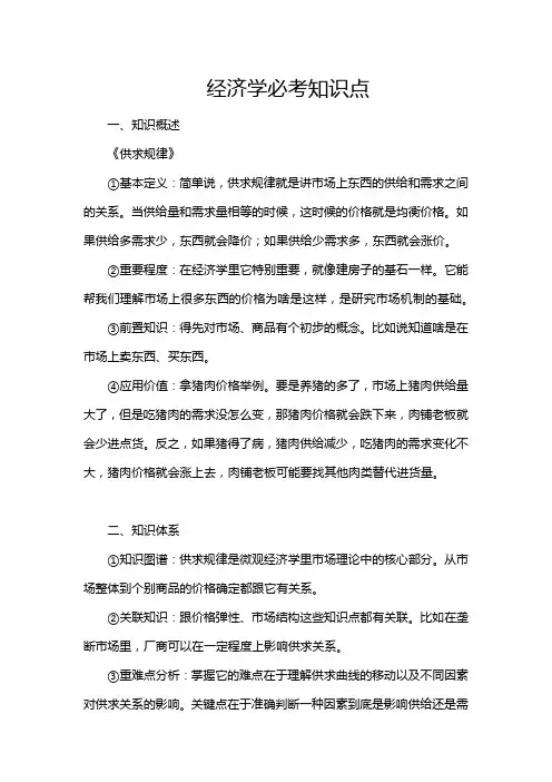 经济学必考知识点