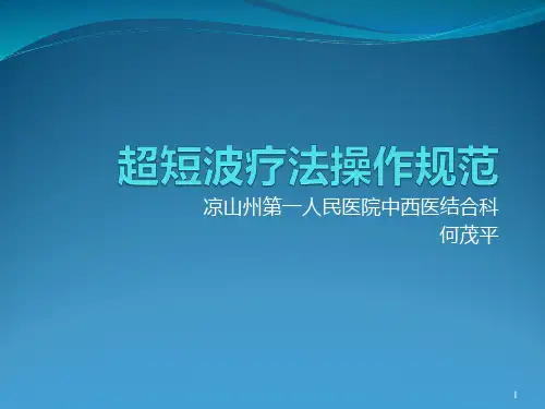 超短波治疗PPT课件