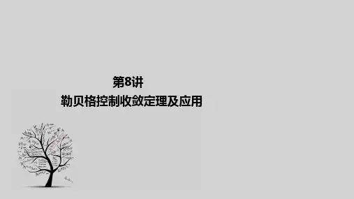 第八讲 勒贝格积分的极限定理及应用