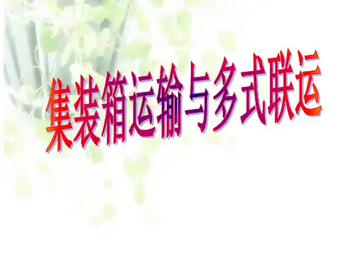[实用参考]集装箱运输与多式联运.ppt