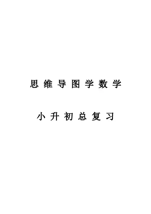 思维导图学数学小升初总复习