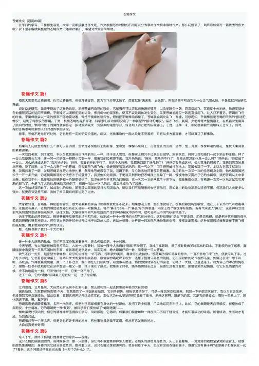 苍蝇作文——精选推荐
