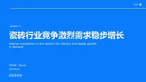 2023年瓷砖行业竞争现状与发展趋势分析：行业朝中高端化发展 二次装修推动市场需求增长提速报告模板