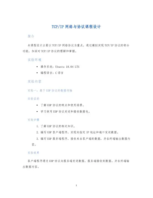 IP网络与协议课程设计 (2)