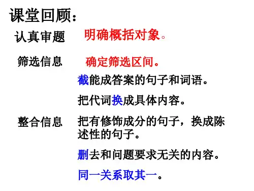 高考复习归纳内容要点,概括中心意思PPT (共15张PPT)