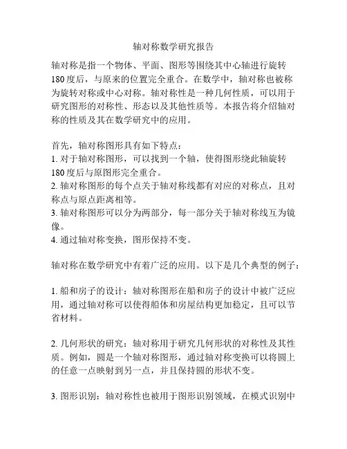 轴对称数学研究报告