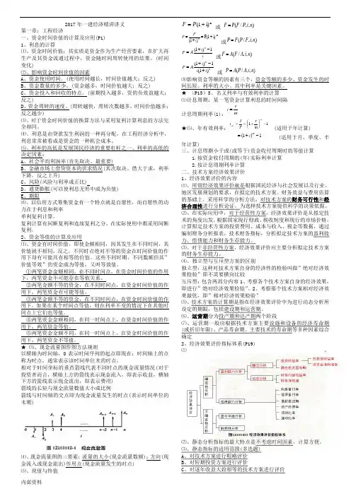 一建经济笔记(根据梅世强讲义总结)可打印.doc