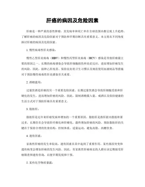 肝癌的病因及危险因素