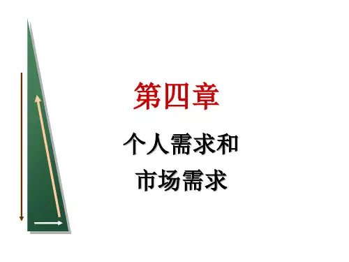 个人需求和市场需求
