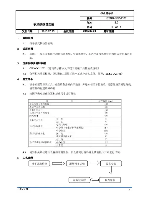 管道作业指导书-25-板式换热器