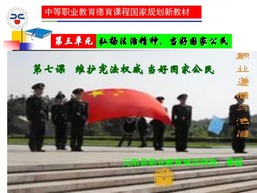职业道德与法律第七课课件