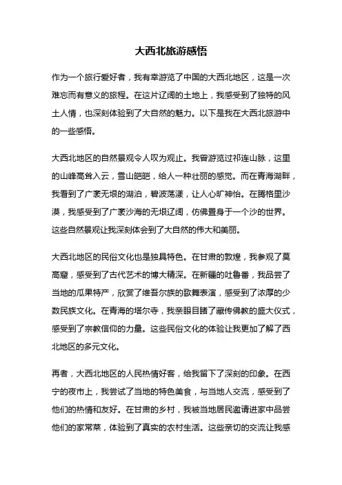 大西北旅游感悟