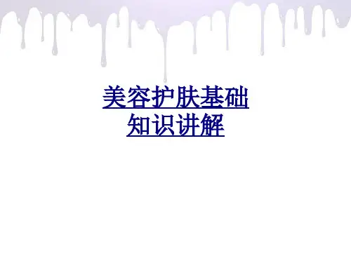 美容护肤基础知识讲解讲义