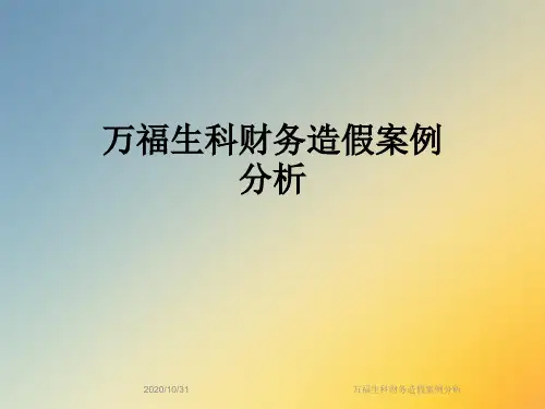 万福生科财务造假案例分析