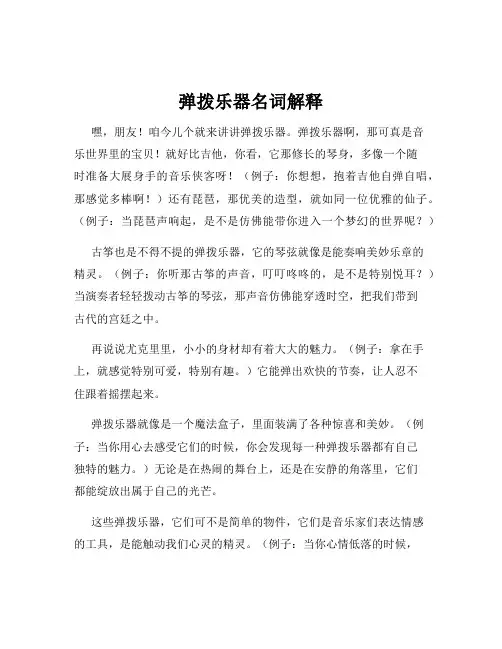 弹拨乐器名词解释