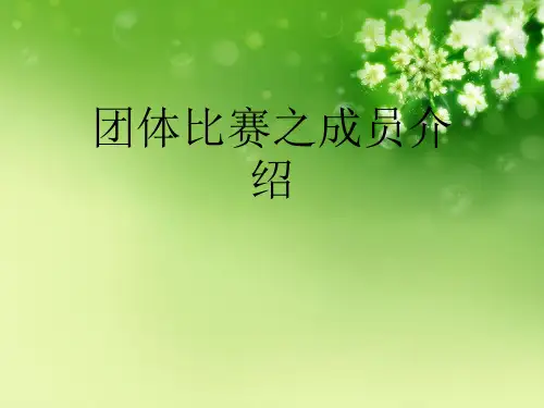 团体比赛之成员介绍优秀课件