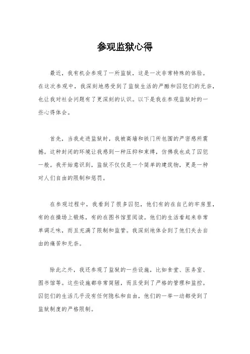 参观监狱心得