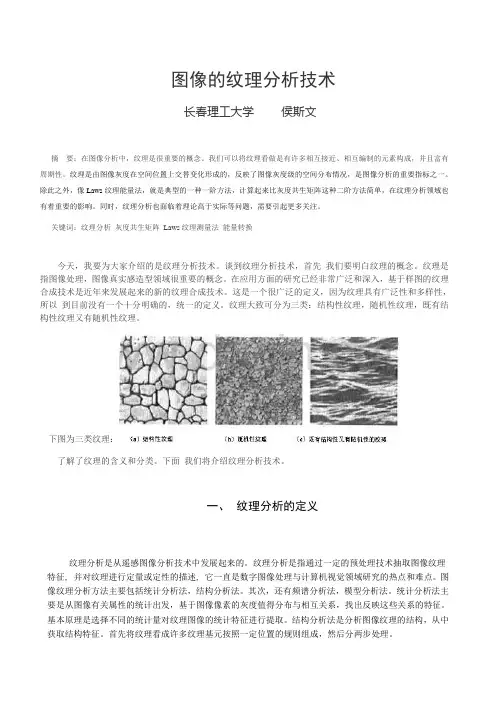 图像的纹理分析技术