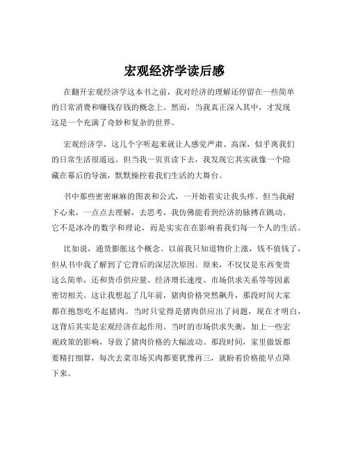 宏观经济学读后感