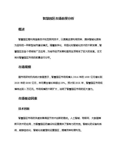 2024年智慧园区市场前景分析