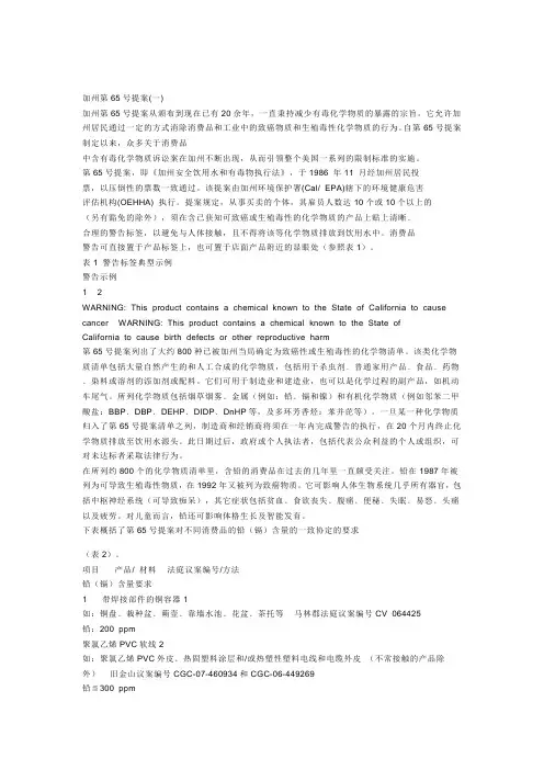 加州第65号提案