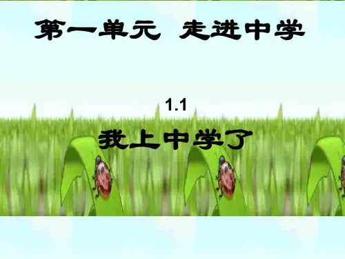 初一政治上学期我上中学了1-粤教沪科版(2019年11月整理)
