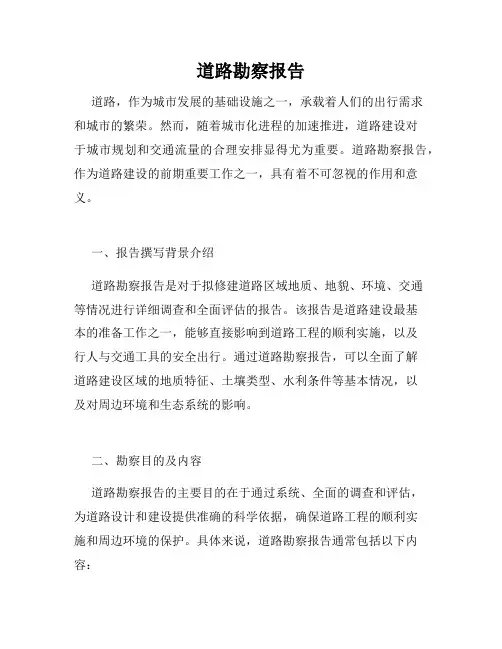 道路勘察报告