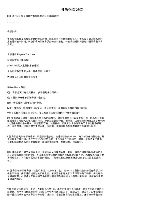 骨骺损伤分型